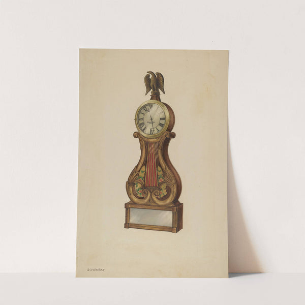 Lyre Clock by Isidore Sovensky