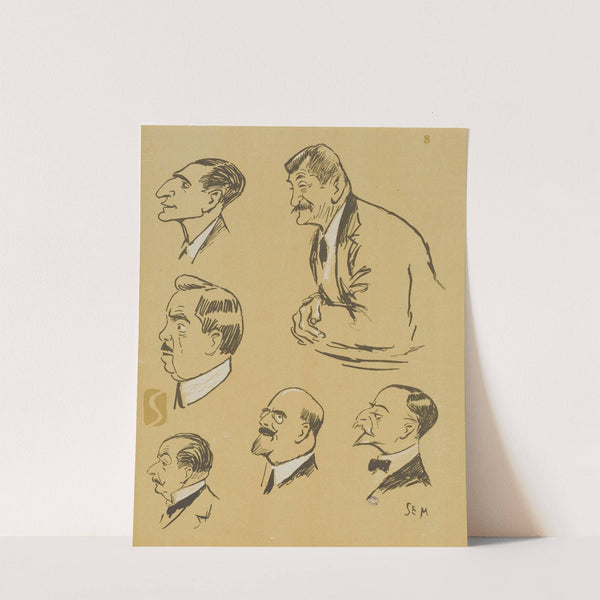 M. Bertelli, M. Jean Hennessy, M. d’Iriart d’Etcheparre, M. Garat, M. Hudelo et M. Darru (1918) by Georges Goursat (Sem)