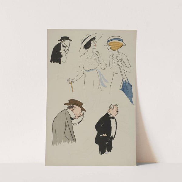 M du tillet, Germaine Neris, Loulou de Nanteuil, M Cornuche (1912) by Georges Goursat (Sem)