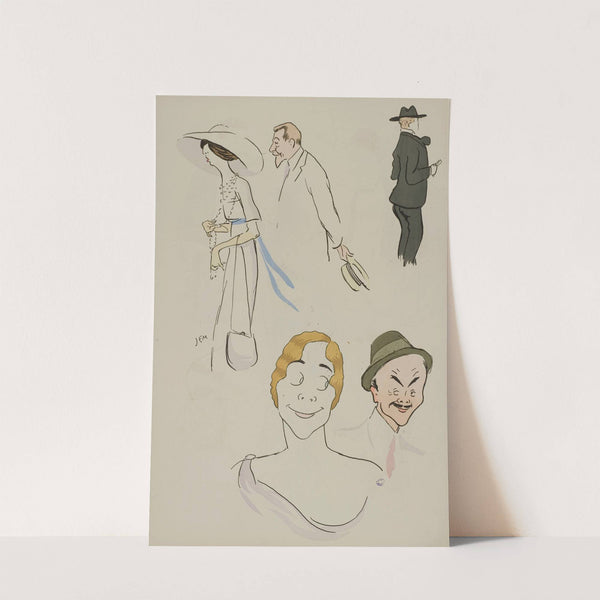 M et Mme Doyen, Saint-Alary, Madame Charron, Fernand Charron (1912) by Georges Goursat (Sem)