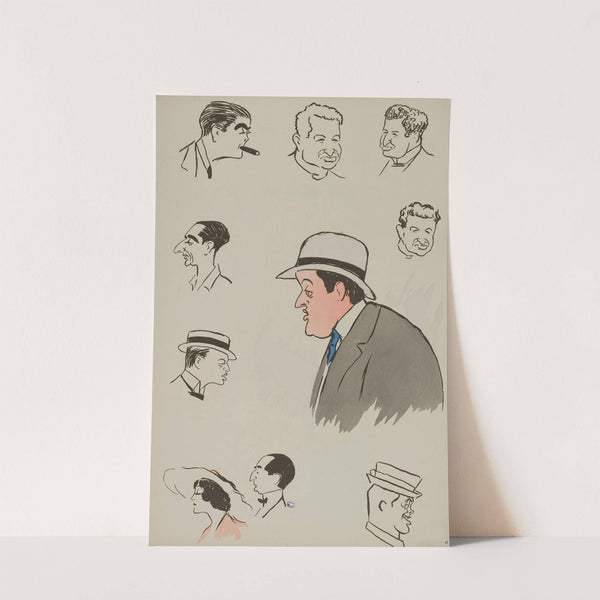 M Fitzgerald, baron Lionel de Rothschild, Max Decugis, M Primerost, comte de Grandmaison, Mme X, M Mac Kee, M Goldschmidt (1912) by Georges Goursat (Sem)