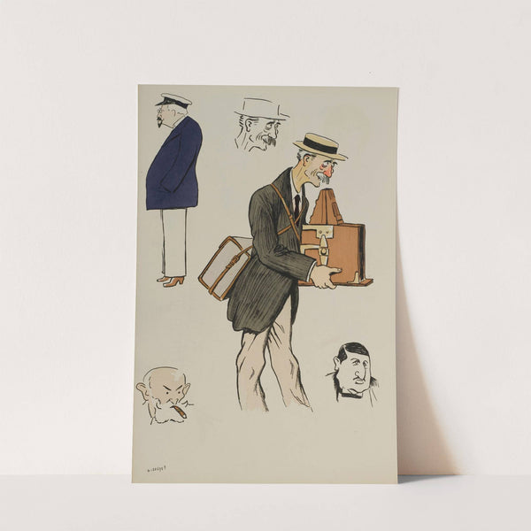 M Legru, M Raphael, M Landau, Lucien Cahen (1912) by Georges Goursat (Sem)