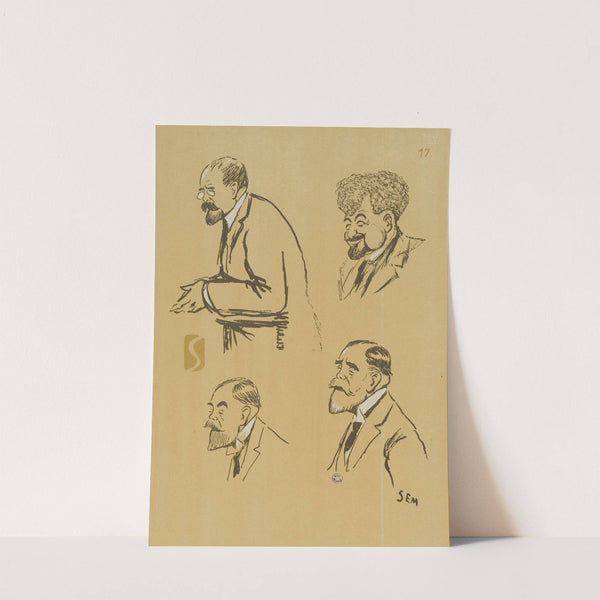 M. Louis Barthou, M. Mouthon et M. Doyen (1918) by Georges Goursat (Sem)