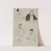 M Mac Kee, inconnu, M Fischoff, M Goldschmidt, M Landau (1912) by Georges Goursat (Sem)