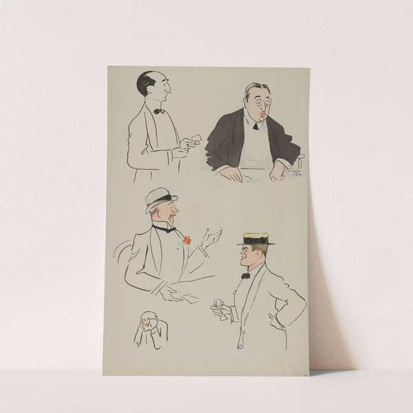 M Mac Kee, inconnu, M Fischoff, M Goldschmidt, M Landau (1912) by Georges Goursat (Sem)