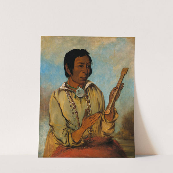 Ma-Shée-Na, Elk's Horns, a Subchief by George Catlin