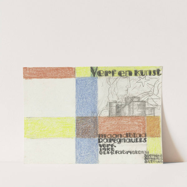 Maandblad Verf en Kunst van P.A. Regnault (ontwerp in kleur) (1931) by Leo Gestel