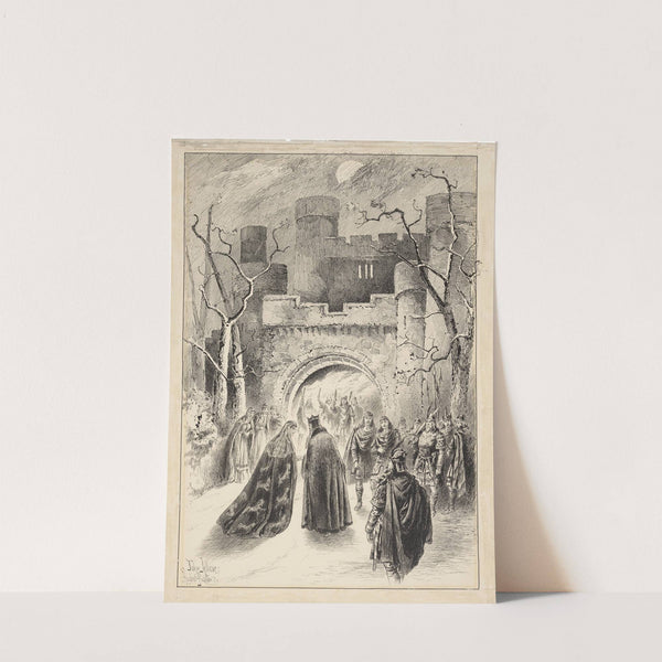 Macbeth, act I, scene 6, Lyceum Theatre, January 19, 1889, Henry Irving as Macbeth, Ellen Terry as Lady Macbeth (1889) by John Jellicoe