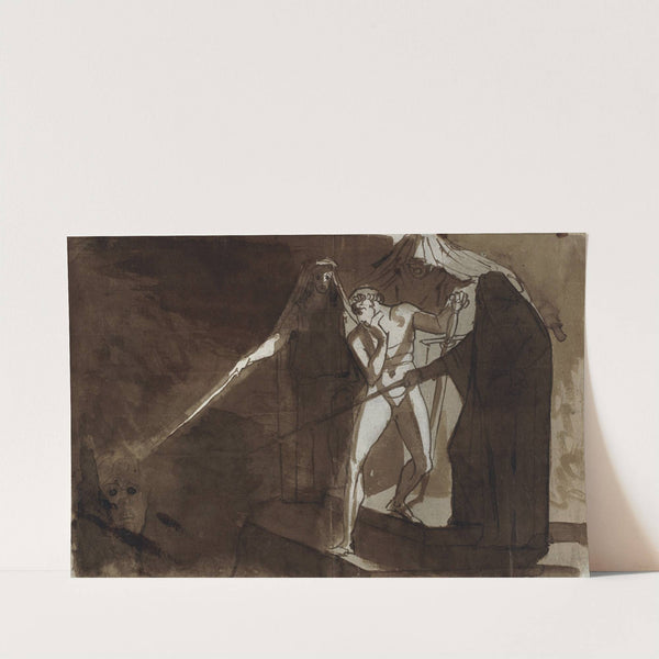 Macbeth and the Three Witches. Illustration for Shakespeare's Macbeth, IV,1 by Henry Fuseli