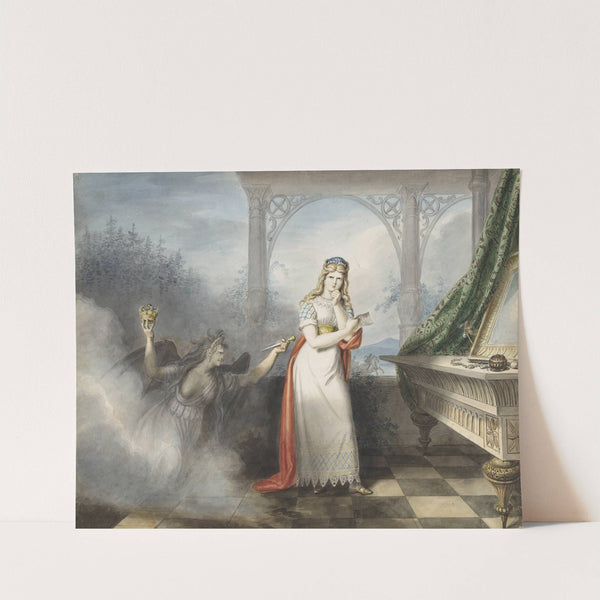 Macbeth, I, 5, Lady Macbeth with the letter (1829) by Johann Heinrich Ramberg