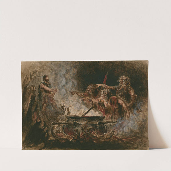 Macbeth, IV, 3, the witches cauldron (1859) by Frederick Gilbert