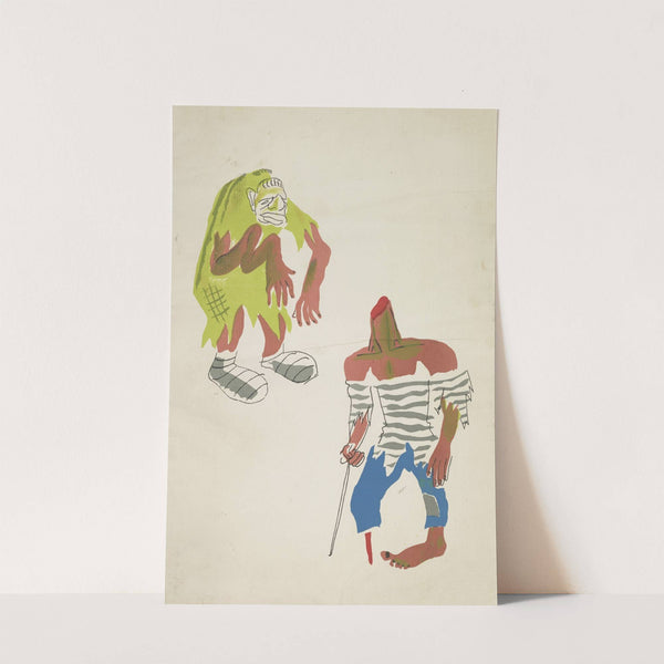 MacBeth (Voodoo): Figure in green dress with bandaged feet (1934-1943) by Nat Karson