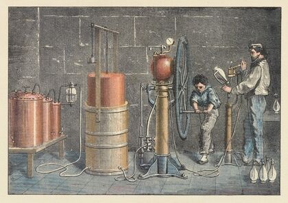 Machinery for Filling Bottles with Artificial Mineral Waters