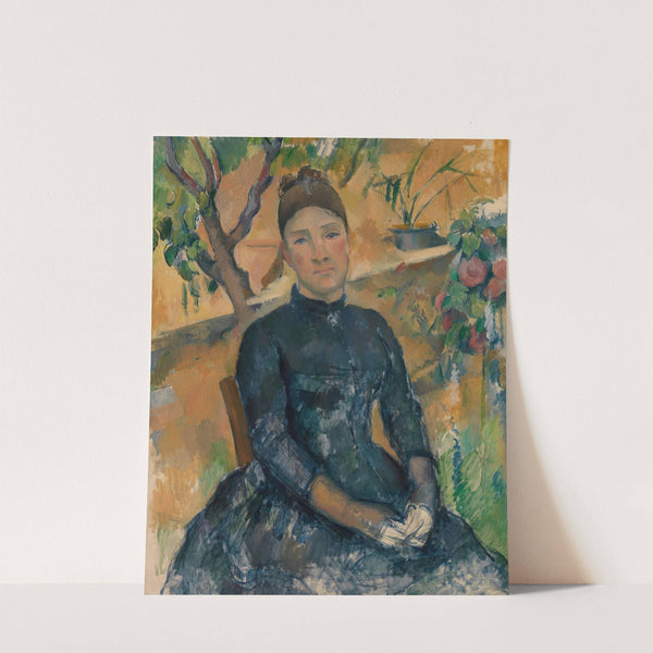 Madame Cézanne in the Conservatory (1891) by Paul Cézanne