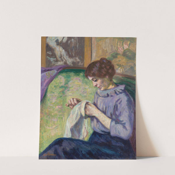 Madame Guillaumin cousant (circa 1890) by Armand Guillaumin