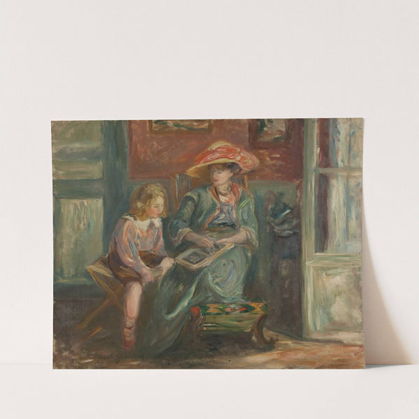 Madame Paul Valéry et son fils Claude by Paule Gobillard