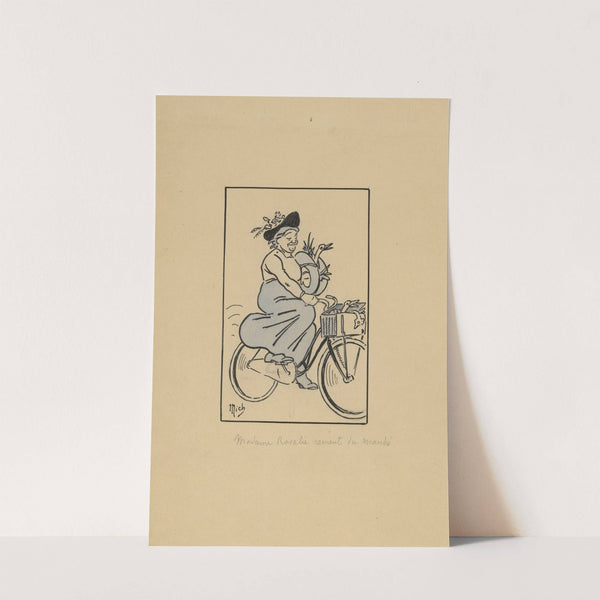 Madame Rosalie revient du marché (1910) by Mich (Michel Liebeaux)