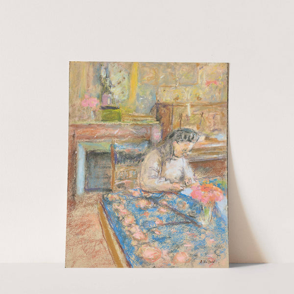 Madame Vuillard écrivant, Vaucresson (1920-1924) by Édouard Vuillard