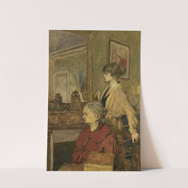 Madame Vuillard Et Annette, Rue De Calais by Édouard Vuillard