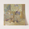 Madame Vuillard Sewing by Édouard Vuillard