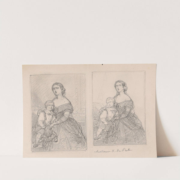 Madame X. de Pret and a Portrait Study by Nicaise De Keyser