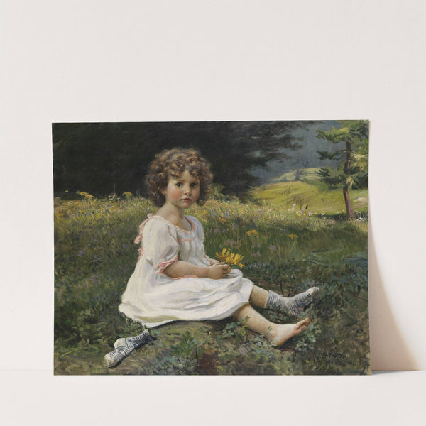 Mädchen auf einer Blumenwiese (1911) by Gottfried Hofer