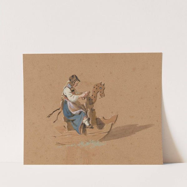 Mädchen auf Schaukelpferd (1827) by Franz Niklaus König