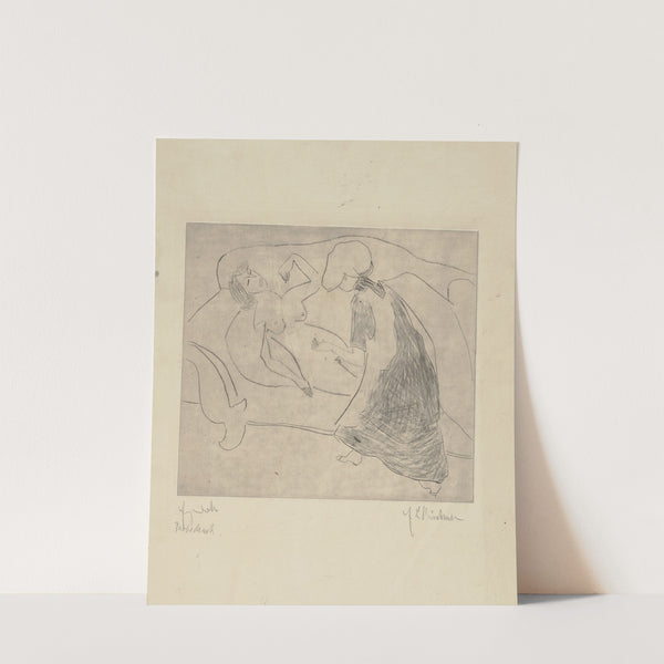 Mädchen, einer anderen den Bauch frottierend (1910) by Ernst Ludwig Kirchner