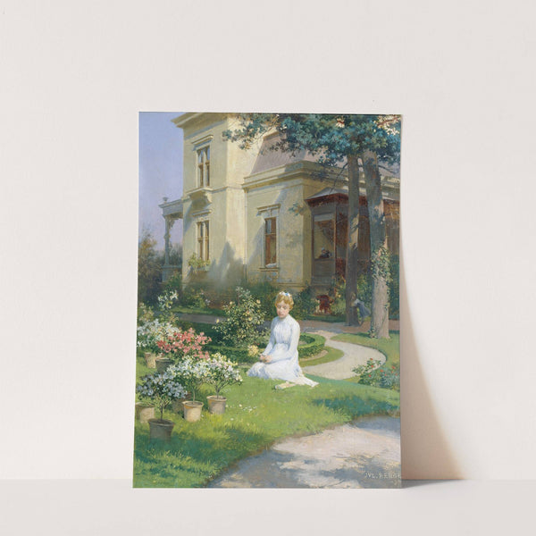 Mädchen im Garten einer Villa (1900) by Julius Victor Berger