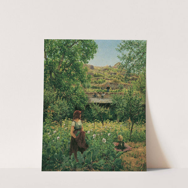 Mädchen Im Mohn by Theodor Von Hörmann