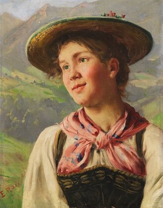 Mädchen in alpenländischer Tracht