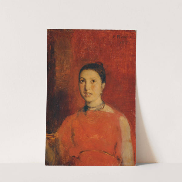 Mädchen in rotem Kleid by Franz Rumpler