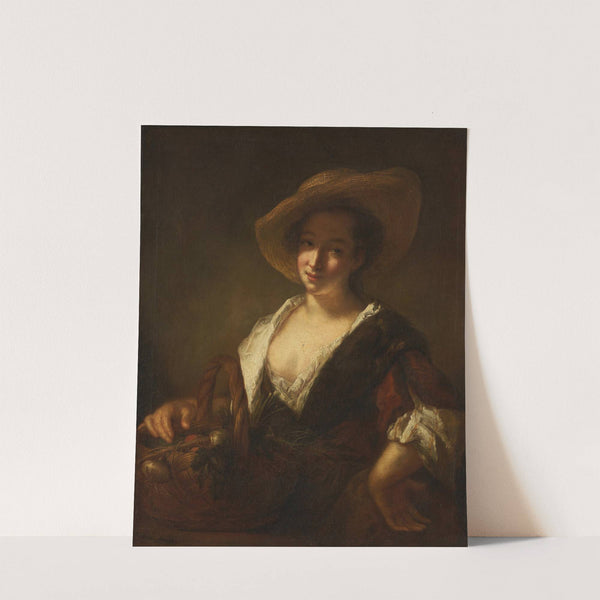 Mädchen mit einem Gemüsekorb by Antoine Pesne