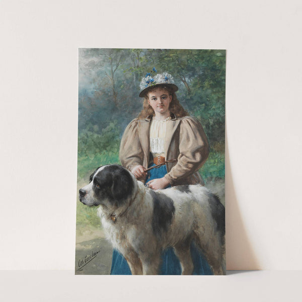 Mädchen mit Hund by Otto Eerelman