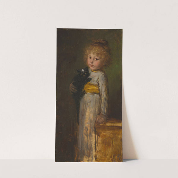 Mädchen mit Katze by Hermann von Kaulbach