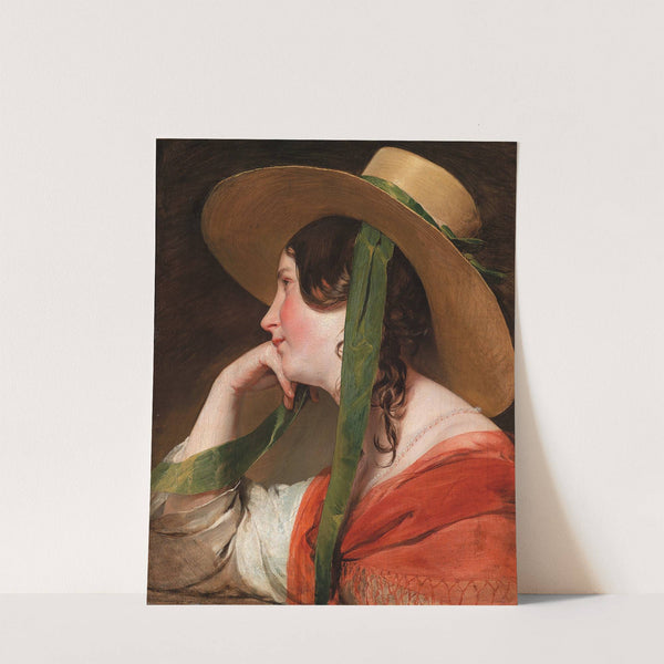 Mädchen mit Strohhut by Friedrich von Amerling