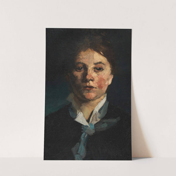 Mädchen mit weißem Kragen, en face by Wilhelm Trübner