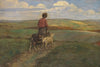 Mädchen mit Ziegen auf dem Heimweg