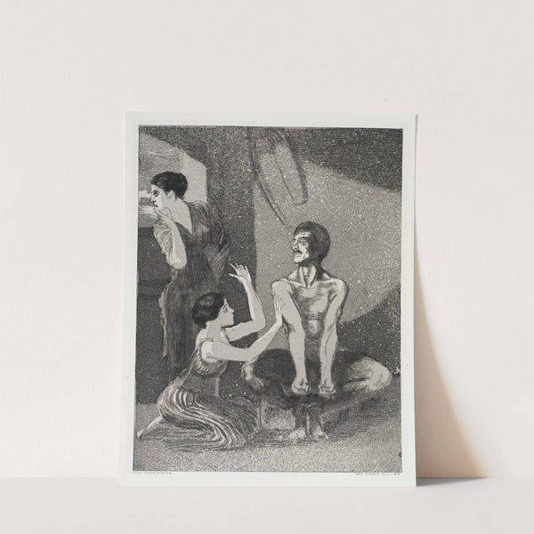 Mädchen und Schütze (Zelt, Opus XIV, 1. Teil, Nr. 9) (1915) by Max Klinger