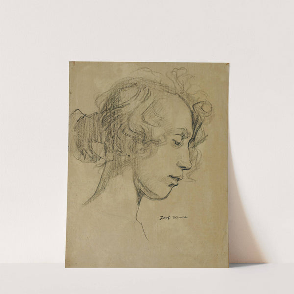 Mädchenkopf im Profil by Josef Wawra