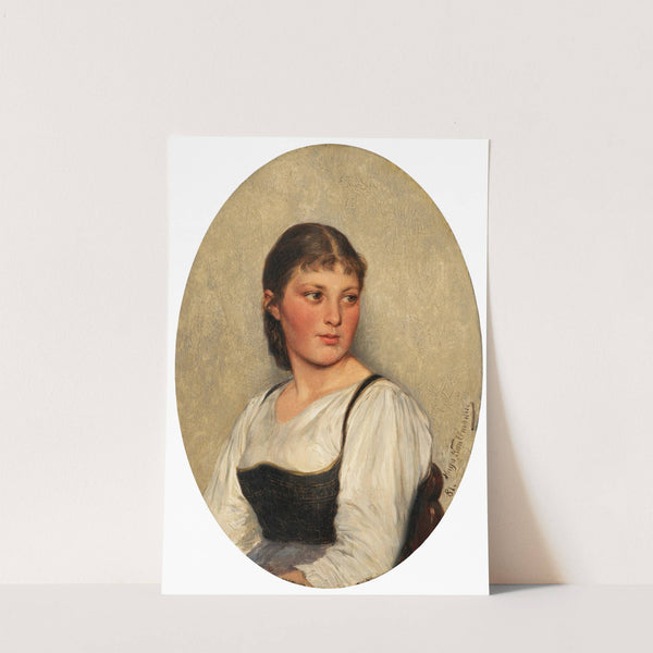 Mädel im Dirndl (1881) by Hugo Kauffmann