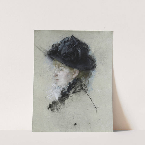Mademoiselle Louise Riesener in a Hat (c. 1877-80) by Berthe Morisot