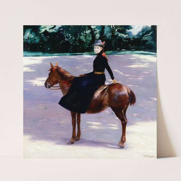 Mademoiselle Meuriot sur son poney (1889) by Jacques-Émile Blanche