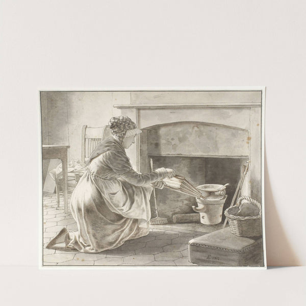 Maden Tilberedes – Eckersbergs værtinde i Paris (1812) by Christoffer Wilhelm Eckersberg