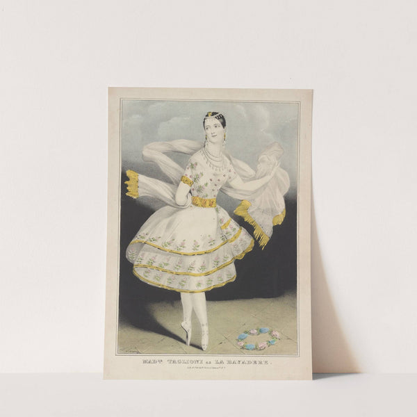 Mad’le Taglioni as La bayadere (1845) by Currier & Ives.