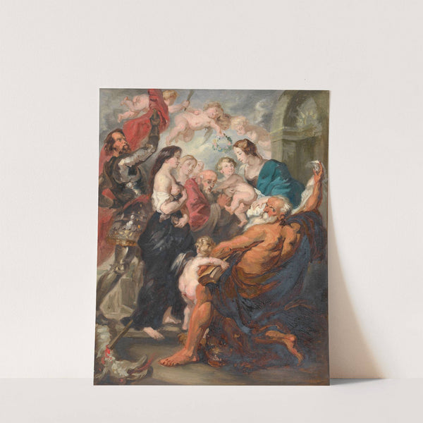 Madonna Accompanied by Saints by Adolphe Léonard De Mol