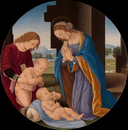 Madonna Adoring the Child with the Infant Saint John the Baptist and an Angel — size preview