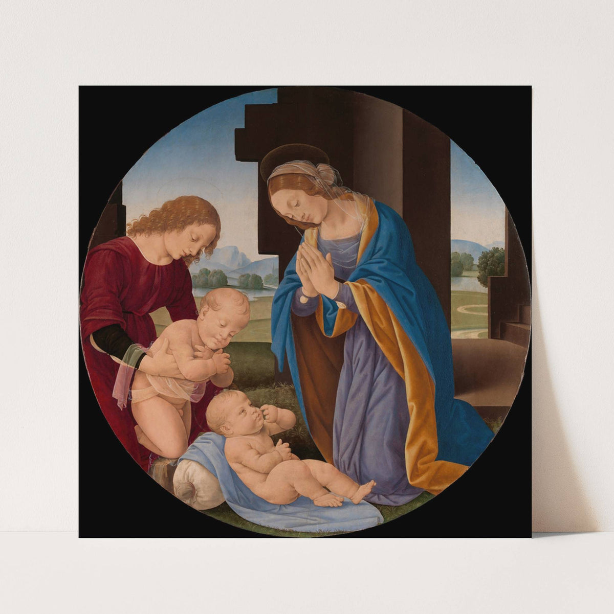 Madonna Adoring the Child with the Infant Saint John the Baptist and an Angel by Lorenzo di Credi