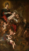 Madonna And Child Adored By Saint Francis Of Assisi