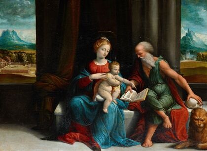 Madonna and Child and St. Jerome